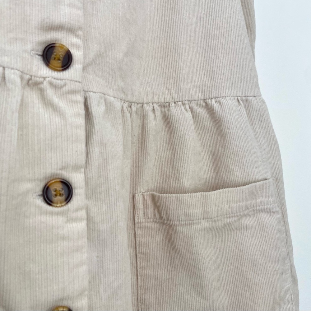 Vtg Two Twenty Jumper Overall Dress Size M Corduroy Cottagecore Prairie Country - Picture 10 of 11